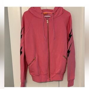 Aviator Nation Pink Zip Up Hoodie